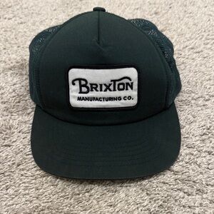 Brixton Dark Green Patch Trucker Cap